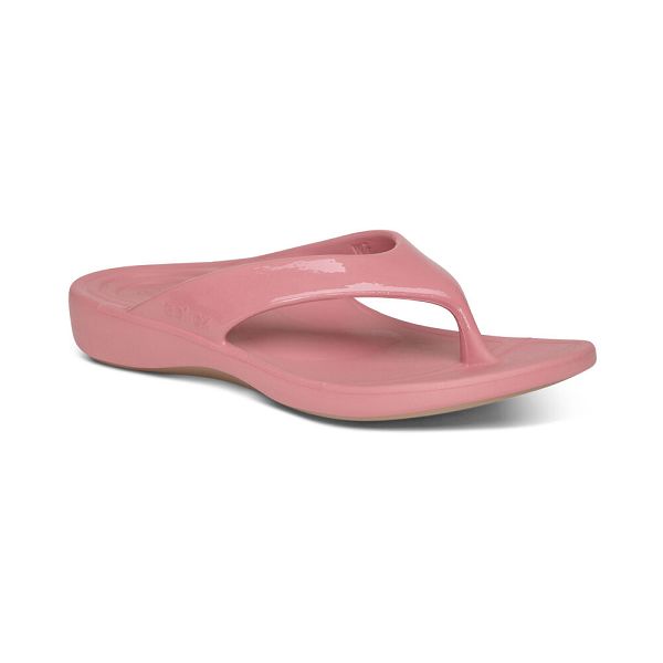 Aetrex Women's Maui Flip Flops - Pink | USA 5U78HSA